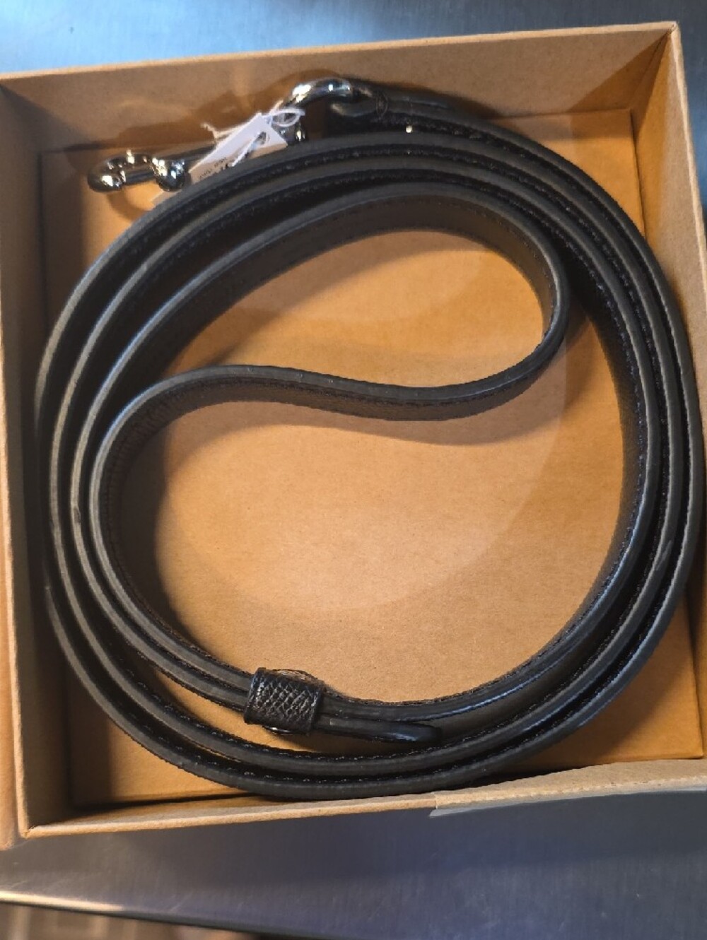 Coach Box with Black Logo on Brown Leash - Picture 2 of 4